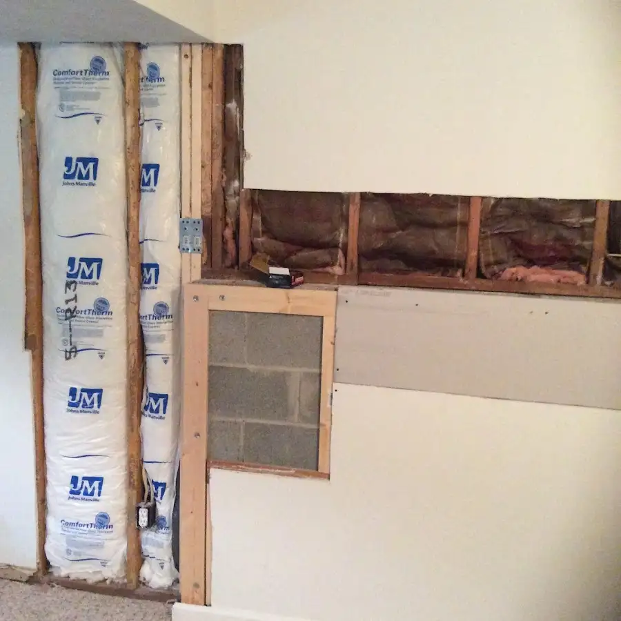 Wall insulation replacement during Contents Cleaning & Restoration in Phillipsburg